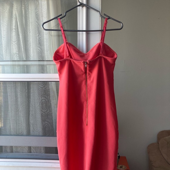 Coral stretch midi dress size M - Picture 3 of 5